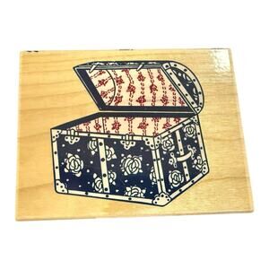 All Night Media Posh Impressions Rose Trunk Box 550J73 Rubber Stamp